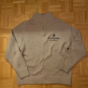 Twik Quarter Zip Tan Sweater (Size XS/S)